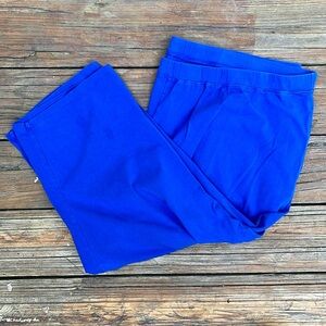 Catherines Royal Blue Elastic Capri Leggings